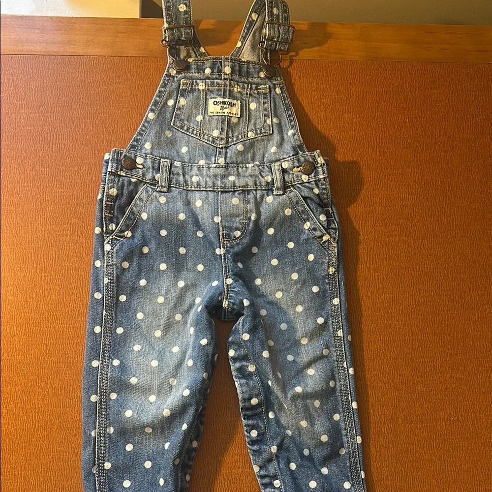 OshKosh B'gosh‎ Blue Polka Dot Kids Overalls